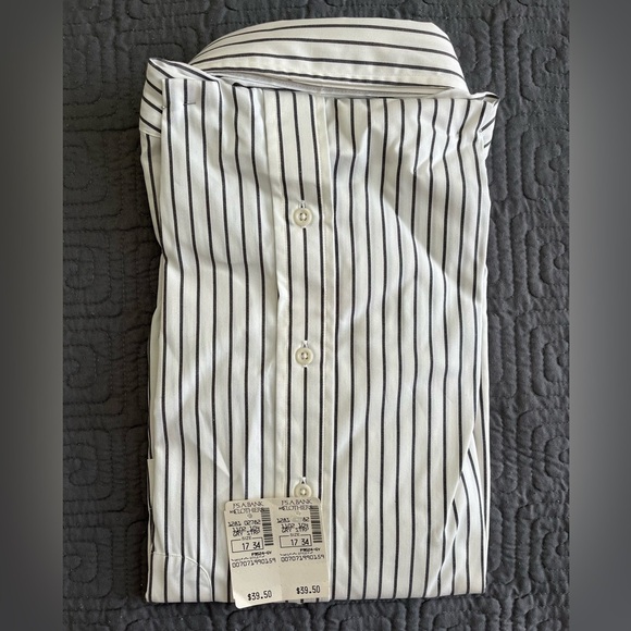 Jos A Bank Black and White Striped Dress Shirt - Picture 3 of 3